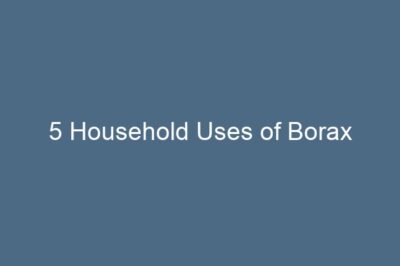 5 Household Uses of Borax